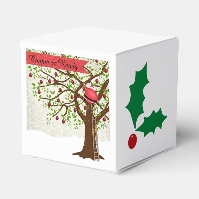 Julbröllop - favoritbox Bride Groom Santa Presentaskar (Baksidan Sidan)