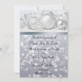 Julbröllop i Silver Bell Inbjudningar