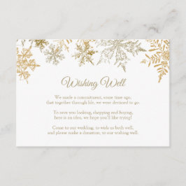 Julbröllop önskar brunn, Guld snöflingor Tilläggskort