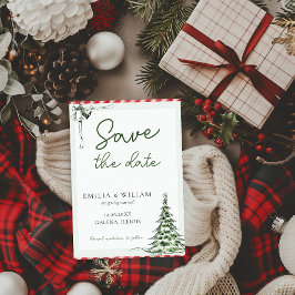Julbröllop Save the Date Foto Kort