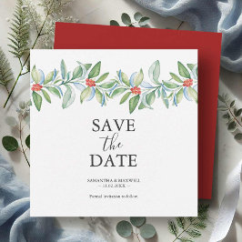 Julbröllop Save The Date-inbjudningar Spara Datumet