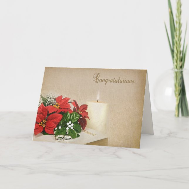 Julbröllopskonfirmation Helgkort (Framsida)
