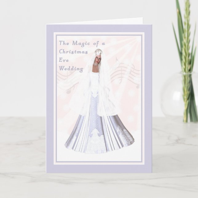 Julbröllopskort i Kväll Inbjudan (Framsida)