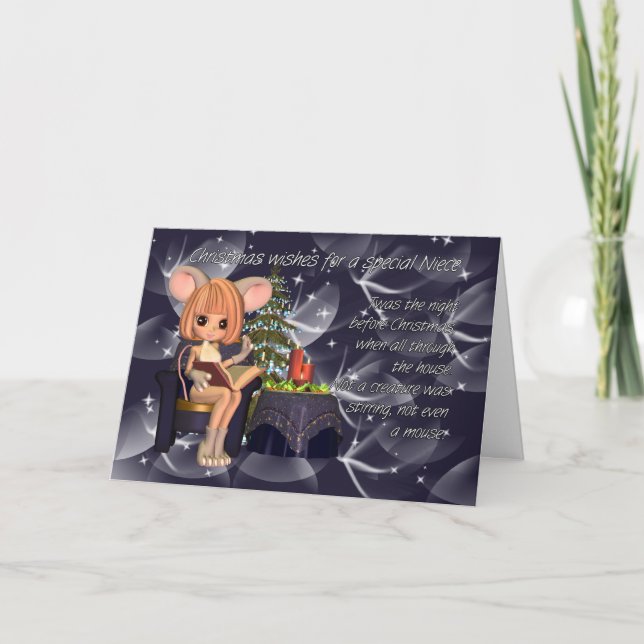 Julbrorsdotter, natt för julmus helgkort (Framsida)