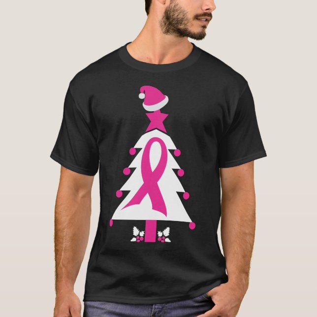 Julbröst - Medvetenhet om cancer T Shirt (Framsida)