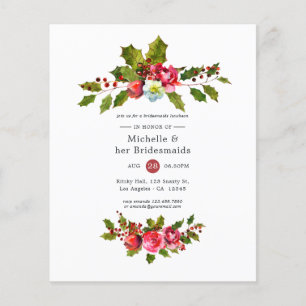 Julbrudtjänst Lunchinbjudan Holly Flygblad