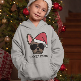 Julbrun fransk bulldog-hoodie t shirt