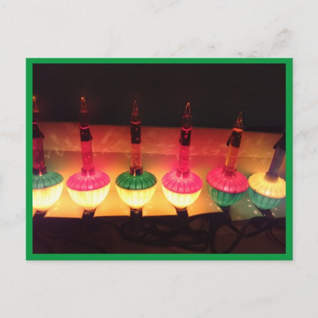 Julbubbla ljus vykort (Framsida)