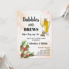 Julbubblor och Par-dusch Inbjudningar