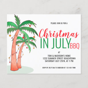 Julbudget-BBQ-fest i jul-stil inbjudan