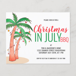 Julbudget-BBQ-fest i julfirande inbjudan