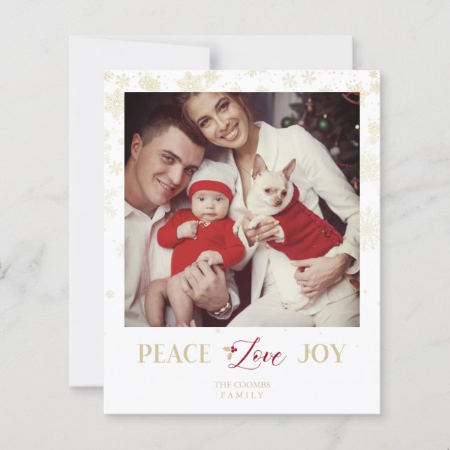 Julbudget Gyllene Snöflingor & Julkrans Foto (Framsida)