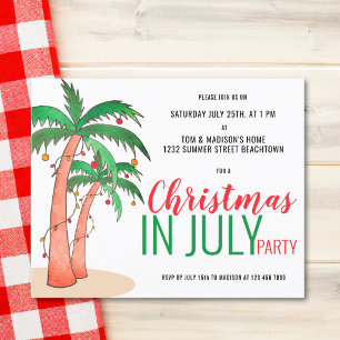 Julbudget jul i juli sommarfest inbjudan