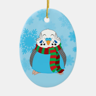 Julbudgier, Dubbla-sid-ornament Julgransprydnad Keramik