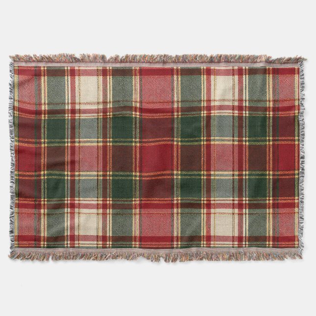 Julbudskap Klassisk Höst Plaid Filt (Framsidan)