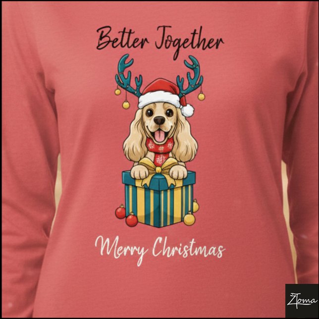 Julbuff Cocker Spaniel-present Grafisk T Shirt (Skapare uppladdad)