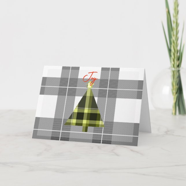 Julbuffelmönster Enkelt Kort (Framsida)