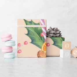 Julbukett Bränd Orange Karamellbar Presentpapper