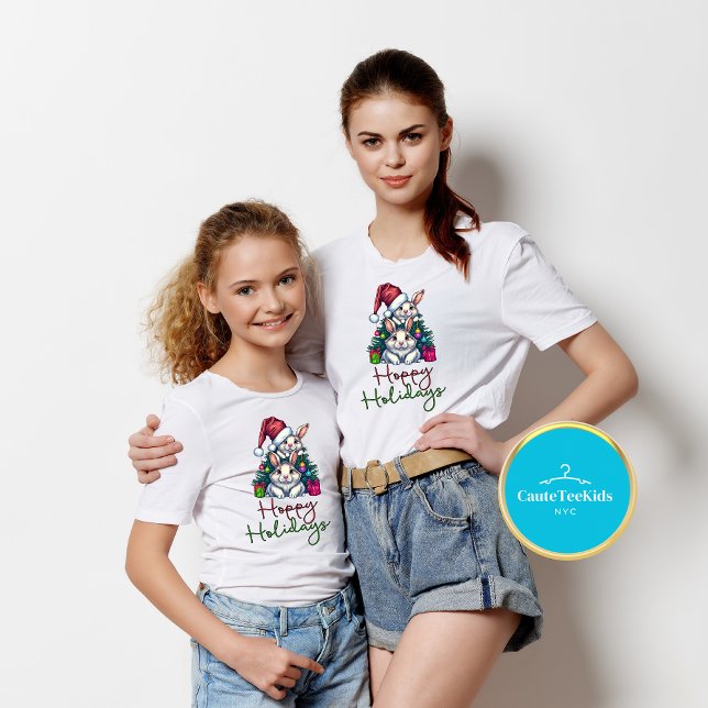 Julbunnies Hoppy Helgdag familjelinje T Shirt (Skapare uppladdad)