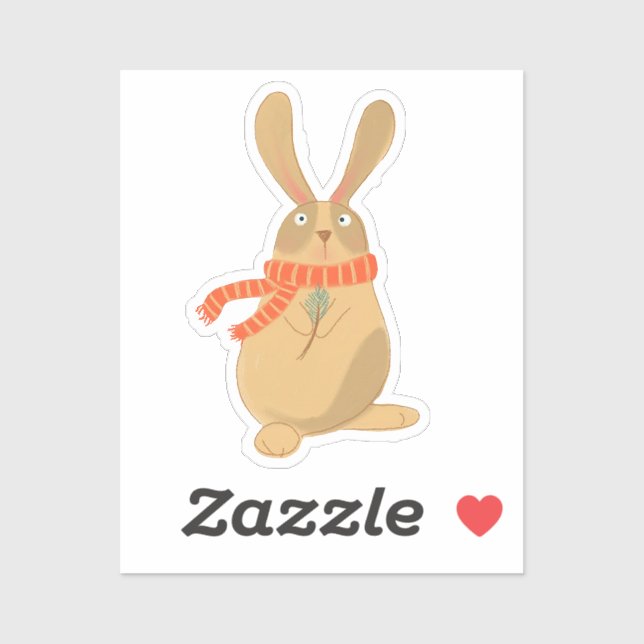 Julbunny Klistermärken (Ark)