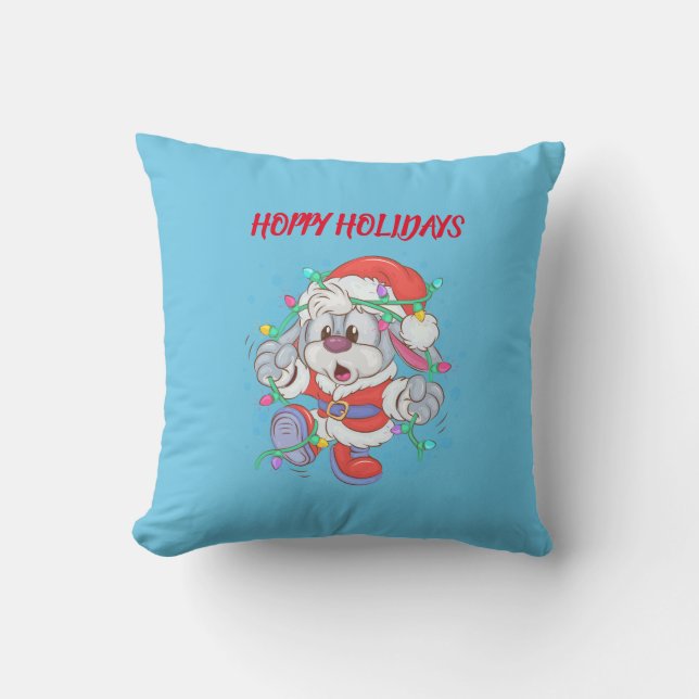 Julbunny Rabbit Dekorativ kudde (Framsida)