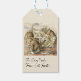 Julbunny Rabbits Presentetikett