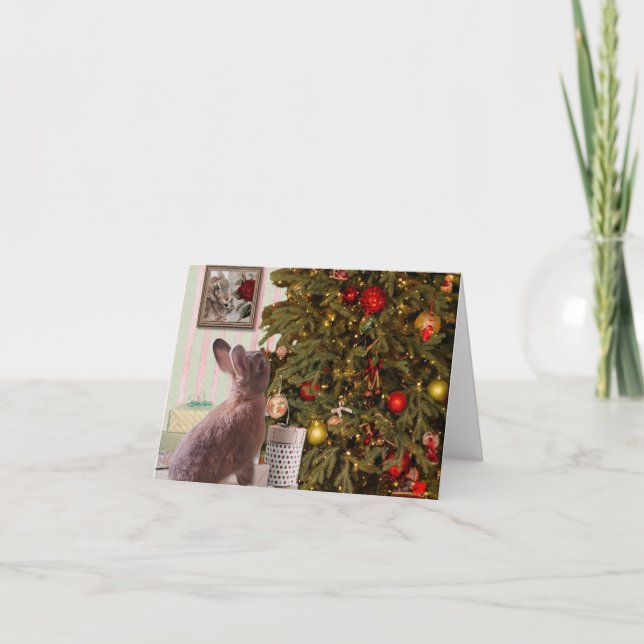 Julbunny tänker på MisChief Helgkort (Framsida)