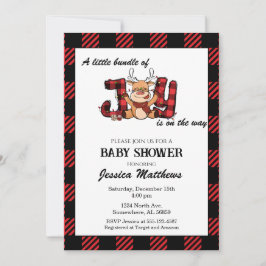Julbunt paket med Joy Baby Shower Inbjudningar