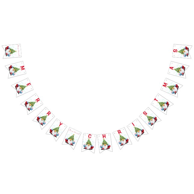 Julbuntning Flaggor Gnomes med gåvor - Roligt (Alla)