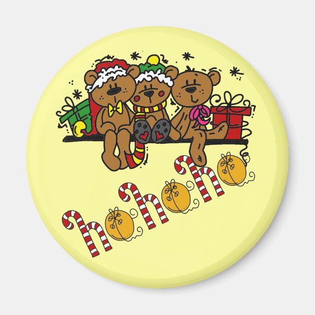 Julburar och Jingle Klockor Magnet (Framsidan)