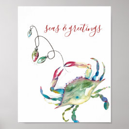 Julbussfack - vattenfärg Skriv ut Poster