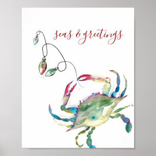 Julbussfack - vattenfärg Skriv ut Poster