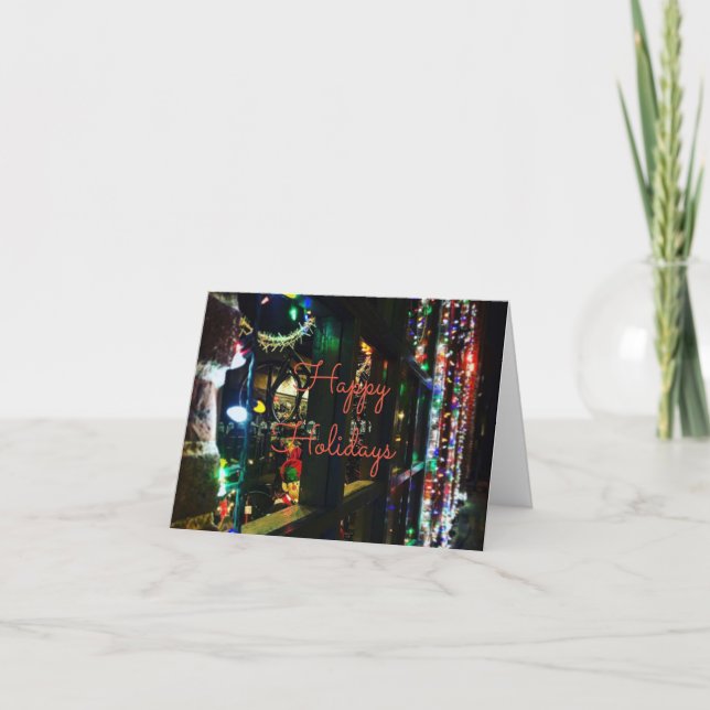 Julbutiksfönster Helgkort (Framsida)