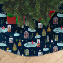 Julby Blått Mönster 'God Jul'