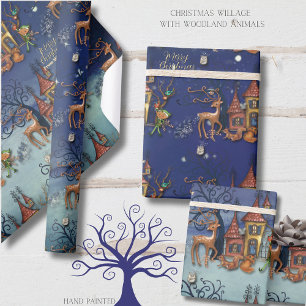 Julby i julstaden    Ren, Tomte, Ekorre & Räv Presentpapper