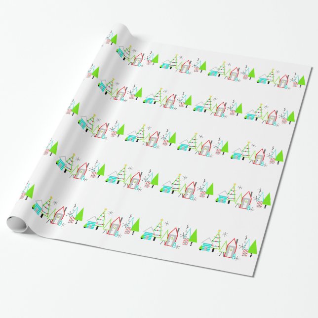 julby midcentury modern presentpapper (Utrullad)