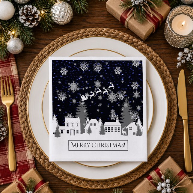 Julby Papperstallduk Pappersservett (Christmas Village Paper Napkins)