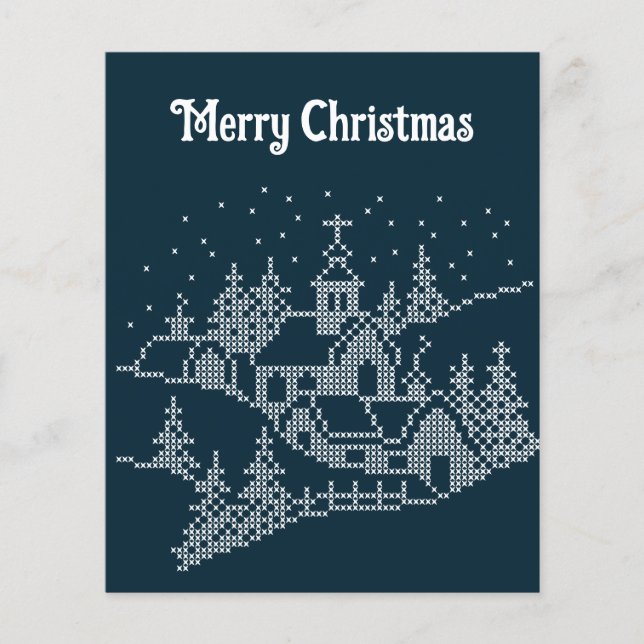 Julbybroderier, nordiska heligan nattetid (Framsida)