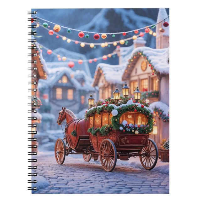 Julbyillustration Anteckningsbok (Framsidan)