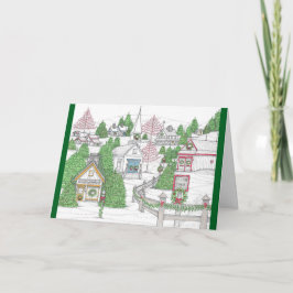 Julbyn 6-gratulationskort tack kort