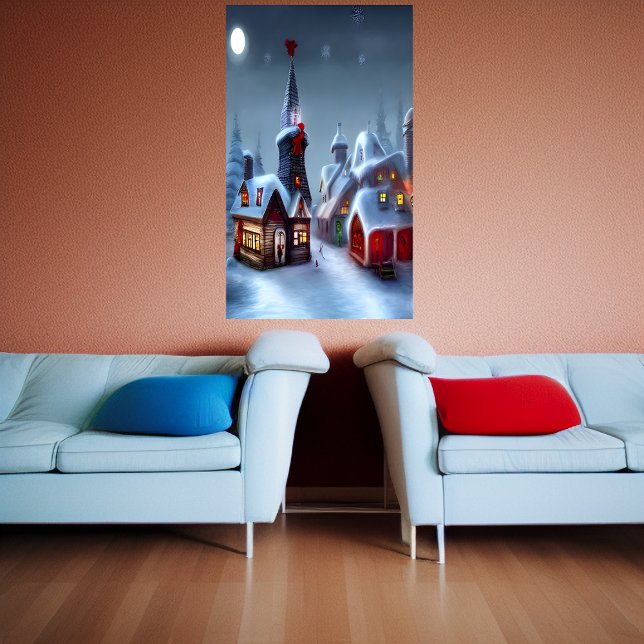 Julbyn | AI Art Poster (Skapare uppladdad)