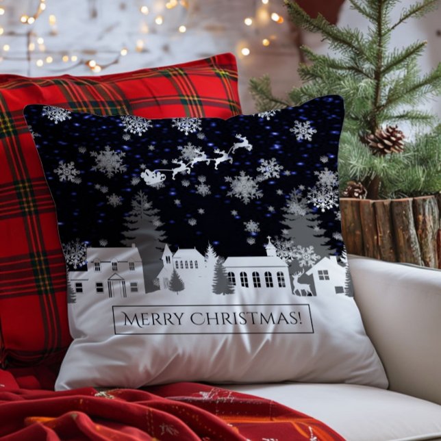 Julbyn Dekorativ kudde (Christmas Village Holiday Throw Pillow)