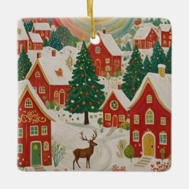 Julbyn Julgransprydnad Keramik