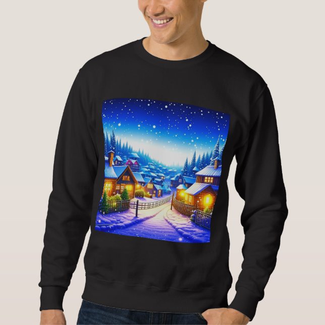 Julbyn Lång Ärmad Tröja (Framsida)