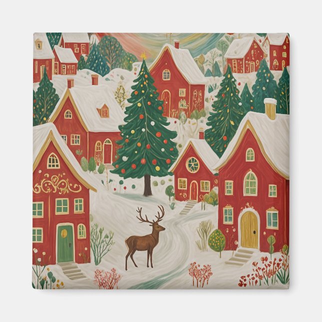 Julbyn Magnet (Framsidan)