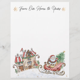 Julbyn Santa Presenter Letterhead Brevhuvud