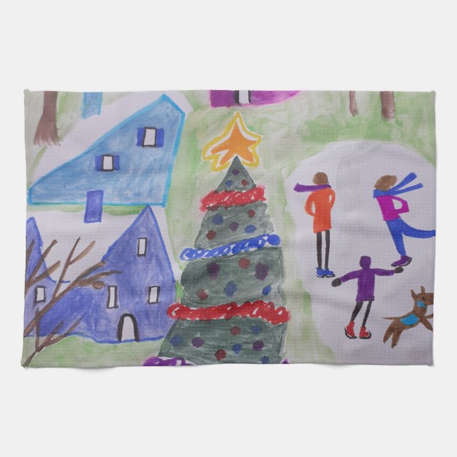 Julbyn Tea Towel Kökshandduk (Horisontell)