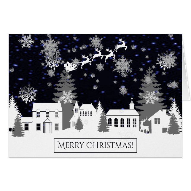 Julbyns hälsningskort (Framsidan Horizontal)