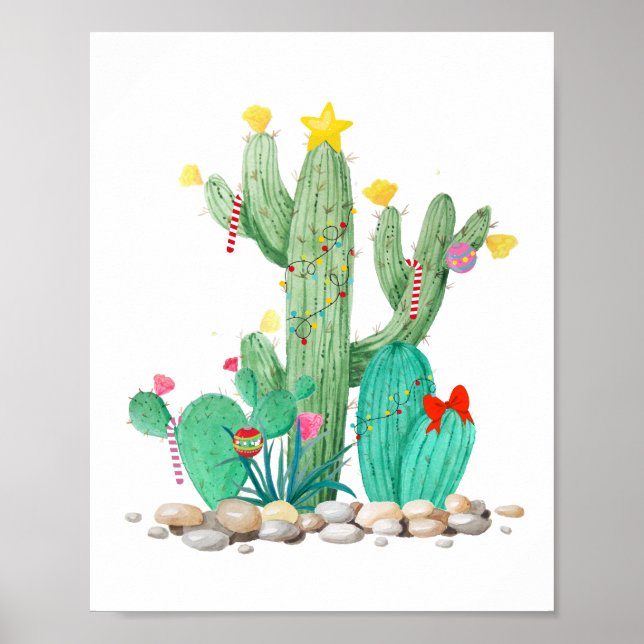 Julcactus Semestern Sydväst Västlig Poster (Framsidan)