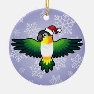 Julcaique / Dvärgparakit / Pionus / Papegoja Julgransprydnad Keramik